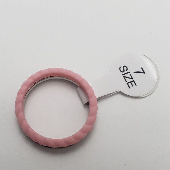 New Silicone Wedding Ring, Band, Rope/Twist - Women's 7 - Picture 2 of 3